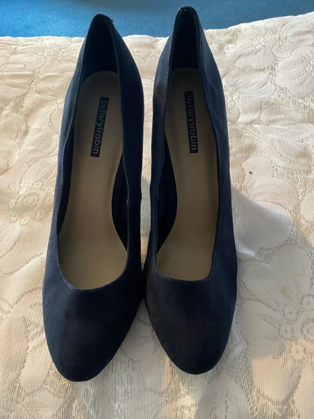 Farylrobin Size 10 Navy Suede Classic Pump Career Wear, Events, Party
